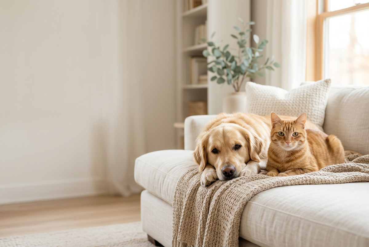 Dog and cat image for your banner
